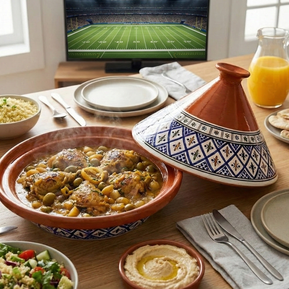 Tunisian Tagine Hand-made & Hand-Painted