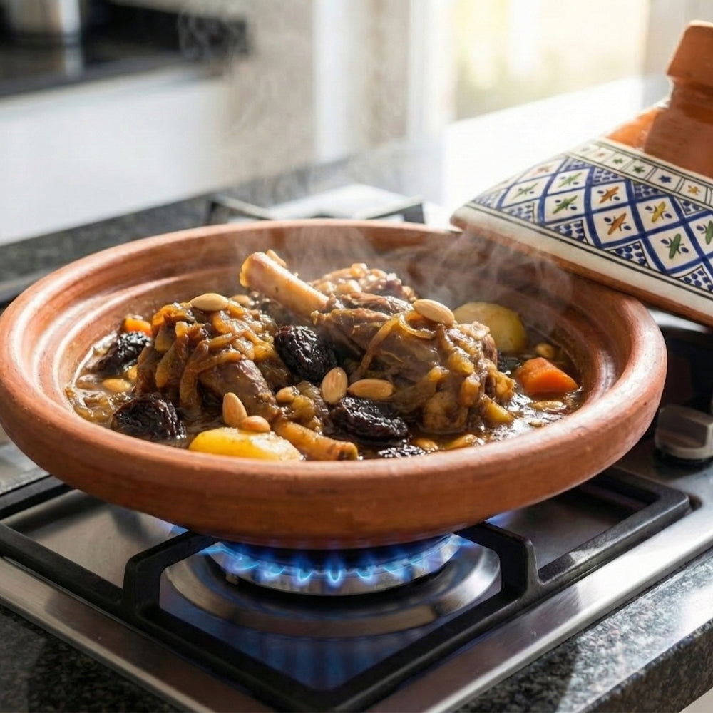 Tunisian Tagine Hand-made & Hand-Painted